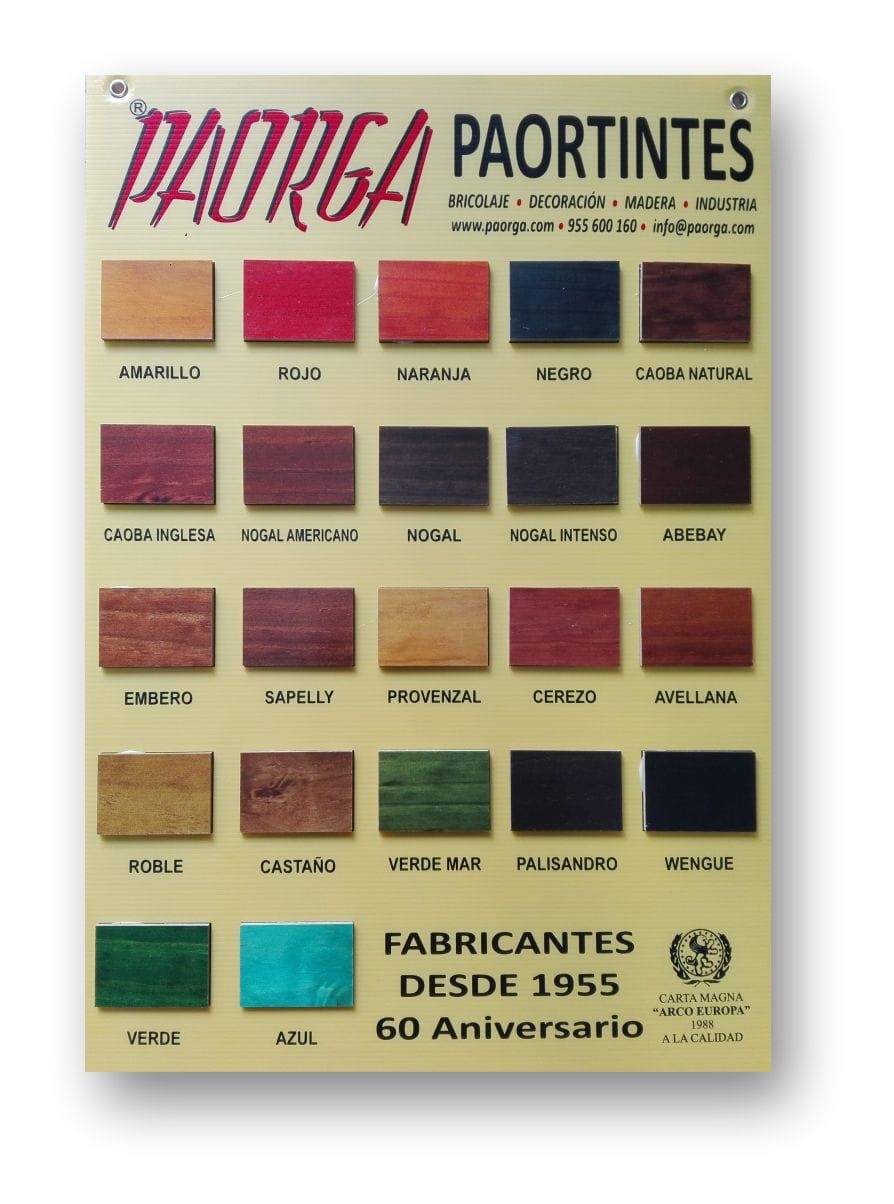 Preferencia Demostrar Comunismo Tintes concentrados Serie 30 para madera - Productos Paorga